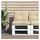 vidaXL Palettenkissen 2-tlg. 60 x 40 x 20 cm beige