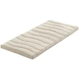 Linea Natura Topper Waldgrün Latex, Weiß, Textil, 160x200 cm, Made in Austria, Über- und Sondergrößen erhältlich, Bezug abnehmbar/waschbar, optimale Belüftung, für verstellbare Lattenroste geeignet, atmungsaktiv, alternative Größen erhältlich, Schlafzimmer, Matratzen Shop, Matratzenzubehör, Topper