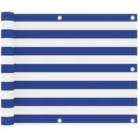 VidaXL Balkon-Sichtschutz Weiß und Blau 75x500 cm Oxford-Gewebe
