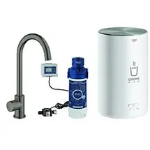 Grohe Red Mono C-Auslauf Set M hard graphite gebürstet (30085AL1)