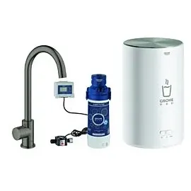 Grohe Red Mono C-Auslauf Set M hard graphite gebürstet (30085AL1)