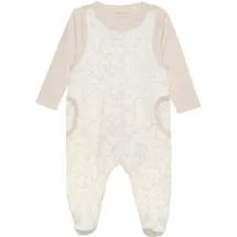 FIXONI Kinder Langarmbody "Body LS w.Velour Romper" in Beige | Gr.: 56