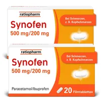 Synofen - mit Ibuprofen und Paracetamol - Doppelpack 40 st