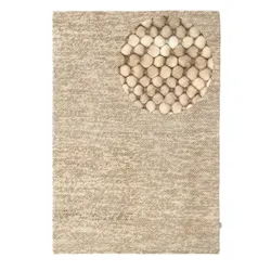 Wollteppich MORGENLAND "Mosaik - Wollteppich", beige, B:160cm H:2mm L:230cm, Schurwolle, Teppiche, Sehr weicher Flor