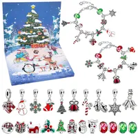 Heveer Schmuck Adventskalender Adventskalender Schmuck Geeignet für Weihnachtsgeschenke Silber