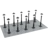 LEGO LEGO® Straßenlaternen Laternenpfahl Schwarz - 11062 NEU! Menge 10x - Schwarz