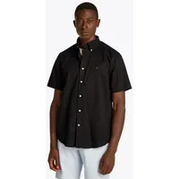 Tommy Hilfiger Kurzarmhemd FLEX POPLIN SOLID S/S SHIRT schwarz