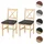 Mendler Esszimmerstuhl HWC-F77 Stoff schwarz braun 2er Set