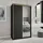 masseno Schwebetürenschrank TAVI 120 x 205 x 60 cm Schwarz