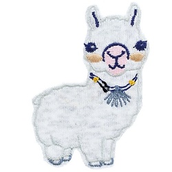 buttinette Applikation "Lama", Größe: 6,9 x 5 cm, Inhalt: 2 Stück
