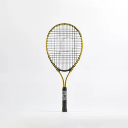 Tennisschläger Kinder - TR130 25 Zoll besaitet gelb fluoreszierendes Neongelb|SCHWARZ No Size