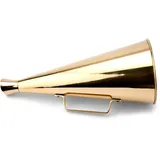 NKlaus Megaphone maritim Messing massiv gold 36cm lang Sprachrohr antik Stil Nebelhorn 11700