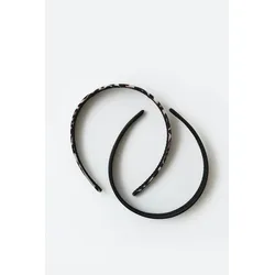 Gina Tricot - 2-pack headband - Haaraccessoires - Schwarz - ONESIZE - Dame - Schwarz - ONESIZE