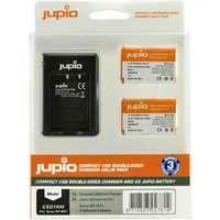 Jupio CSO1000 Akkuladegerät Batterie für Digitalkamera USB