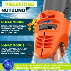 tillvex Poolsauger Blau/Grau 15 m3