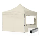 TOOLPORT Faltpavillon Economy 3 x 3 m inkl. 4 Seitenteile creme 59004