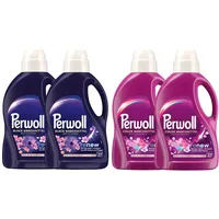 PERWOLL Flüssig-Set 4x 27 Waschladungen (108WL) 2x Black Blütenmeer & 2x Color Blütenrausch, Feinwaschmittel reinigt sanft und erneuert Farben und Fasern, mit Dreifach-Renew-Technologie