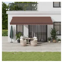 vidaXL Markise Automatisch mit LEDs Braun 500x350 cm - Braun