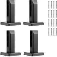 Vevor Glasklemme, 4 Stück quadratische Glasgeländerhalterung für 0,31"-0,47" gehärtetes