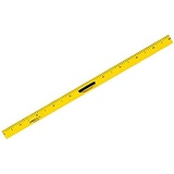 Linex BB100 Tafel-Lineal, 100 cm, Griff und Gumminoppen, Kunststoff, Metrisch geteilt, cm- und inch-Skala, gelb