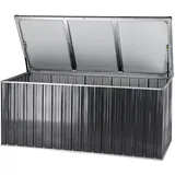 DEMA XXL Metall Garten Gerätebox Auflagenbox Aufbewahrungsbox Truhe 770 L anthrazit weiß