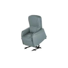 HIMOLLA Fernsehsessel 7568 Leder 77 x 104 x 85 cm Blau elektrisch