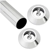 SO-Tech Schrankstangenset 1000 mm konisch Garderobenstange Chrom poliert bestehend