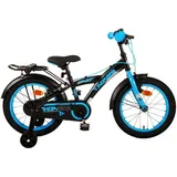 Volare Thombike Kinderfahrrad - Jungen - 16 Zoll - Schwarz Blau - Zweihandbremsen