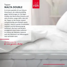 Fdm Topper RavineBlue-Schaum 140 x 200 cm weiß