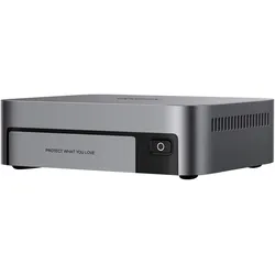 UGREEN NAS-Server "NASync DXP480T Plus EU (ohne Laufwerke)", grau (grau, schwarz), NAS-Server