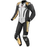 Arlen Ness Race-X 2-Teiler Motorrad Lederkombi, schwarz/weiß/gold, 48 - 48