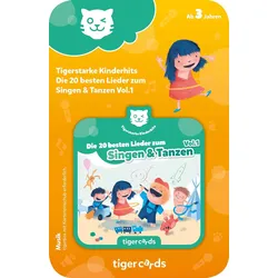 TigerMedia Tigercard 4168 - Tigerstarke Kinderhits: Die 20 besten Lieder zum Singen & Tanzen Vol.1 | Zustand: Neu & original versiegelt