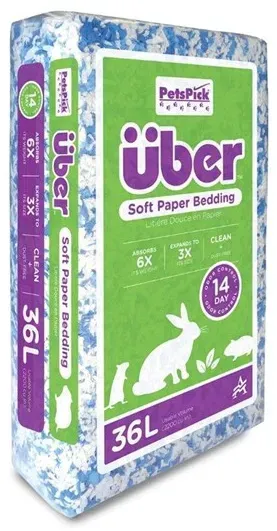 - Soft Paper Bedding 36l Blue/White - (45050)
