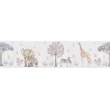 ascreation A.S. Création Bordüre Savanne Tiere Vintage Stil Creme Grau, Schwarz - Made in Germany – 771771