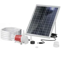 UTTASU 25W Solar Wasserpumpe mit bürstenlosem Motor Gartenbrunnen 1100L/H Durchflussmenge Outdoor Wasserspiel mit 2M Rohr 5M maximale Hubhöhe
