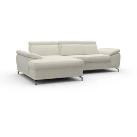 sit&more Ecksofa »Cabrio L-Form, mit Sitztiefenverstellung, Arm- und Kopfteilverstellung«, 2 Nierenkissen, Federkern, optional Bettfunktion und Stauraum