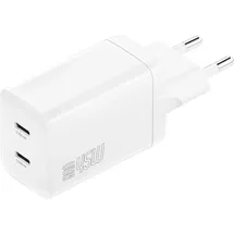 4smarts Ladegerät PDPlug Dual 45W GaN 2C, weiß