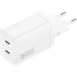 4smarts Ladegerät PDPlug Dual 45W GaN 2C, weiß