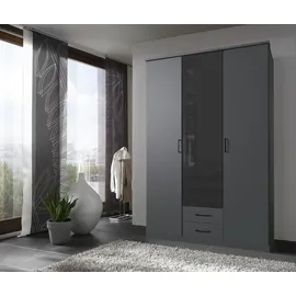 WIMEX Kleiderschrank Soest Graphit schwarz B/H/T: ca. 135x199x58 cm - Graphit, schwarz