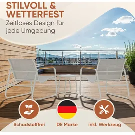 Blumtal Gartenlounge Set 3-tlg. Grau