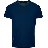 Kaipara - Merino Sportswear Rundhalsshirt Merino Shirt Herren Kurzarm Regularfit 200 (1-tlg) aus reiner Merinowolle Made in Germany blau XXL