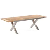 Natur24 Ausziehtisch Spectra 190/250x100 cm Edel stahl / Old Teak Look SonnenPartner