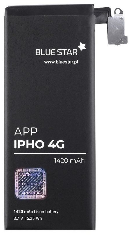 BlueStar Bluestar Akku Ersatz kompatibel mit iPhone 4G 1420 mAh Austausch Batterie Accu APN 616-0513 Smartphone-Akku