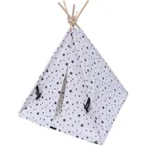 UKCOCO Haustierhaus Haustierbett Tipi Hund Pet Tipi- Hund Zelte Tragbare Hund Tipi Katze Bett mit Hund Bett Pet für Hunde & Katzen 43X43x53cm Hund Tipi Mit Tragbares Atmungsaktives