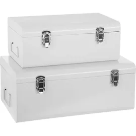 Atmosphera Aufbewahrungskiste 2er Set in Weiß