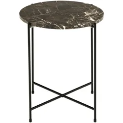 Avila Ecktisch Ø42cm Marmor braun.
