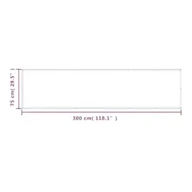 vidaXL Balkonverkleidung 75 x 300 cm Hellgrau Polyester