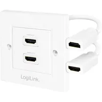 Logilink HDMI Adapter [1x HDMI-Buchse - 2x HDMI-Buchse] Weiß