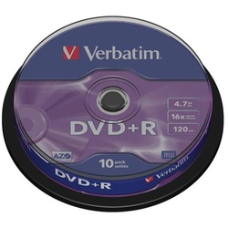 DVD+R 4,7GB 16X 10er SP   DVD-Rohlinge/Blu-ray Disc Rohlinge 43498