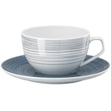 Rosenthal Tasse TAC Gropius Stripes 2.0 Kombitasse 2tlg, Porzellan weiß